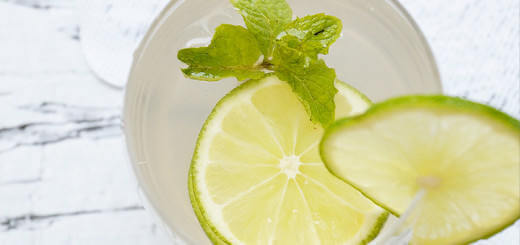 A glass of Lime Mint Coconut Water Recipe